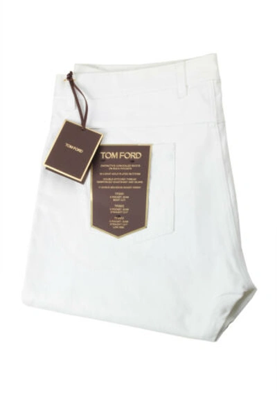 Pre-owned Tom Ford White Jeans Tfd002 Size 66 / 50 U.s. Pants