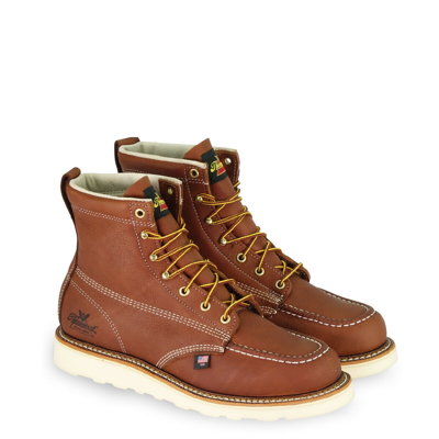 Pre-owned Thorogood American Heritage – 6″ Tobacco– Maxwear Wedge™ 814-4200 In Brown