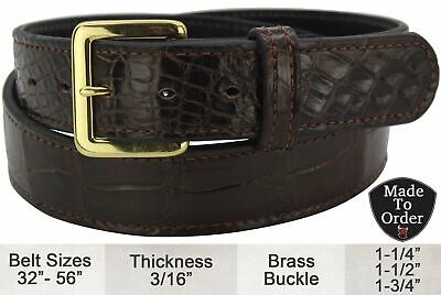 Pre-owned Bullhidebelts Brown American Alligator Skin Exotic Belt Quality Usa Handcrafted In Color In Title