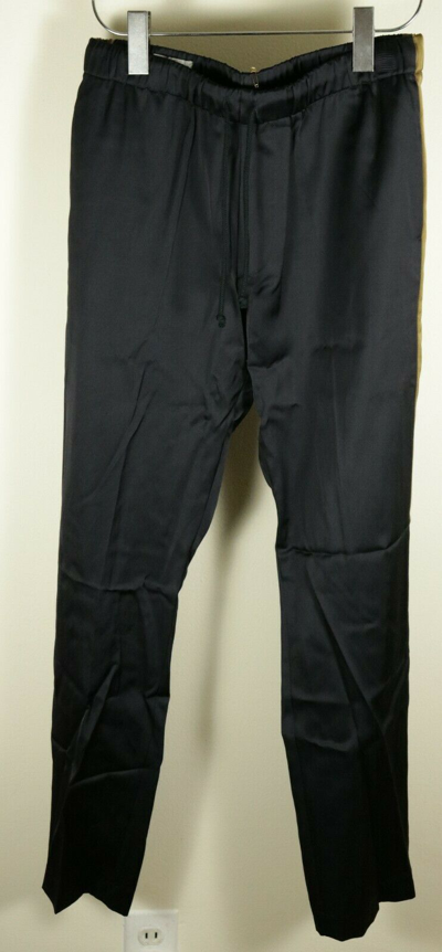 Pre-owned Dries Van Noten Perkino Tape Viscose Blend Trousers Size 48 50 52 Brand In Blue