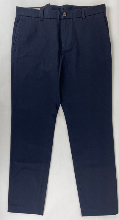Pre-owned Gucci Men's Dark Blue Military Cotton Drill Pants W/embroidered Logo 519546 4265