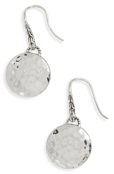 John Hardy DOT HAMMERED DROP EARRINGS,EB7154