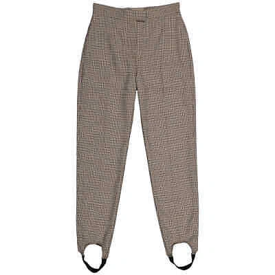 Pre-owned Burberry Houndstooth Check Stretch Wool Tailored Jodhpurs In Vintage Yellow,