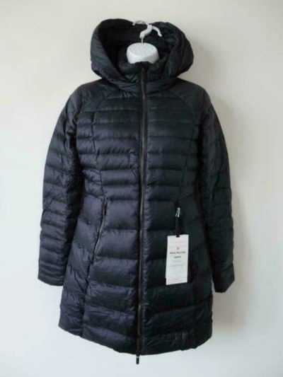 Pre-owned Lululemon Navy Blue Goose Down Long Hooded Brave The Cold Parka Jacket 4