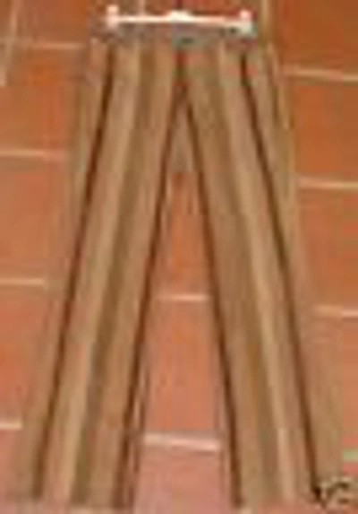 Pre-owned Escada Suede Leather Brown Striped Pants 42 $965 Lux