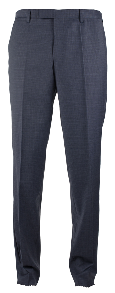 Pre-owned Hugo Boss Boss  Men's Leenon1 Flat Front Wool Unhemmed Dress Pants In Dark Blue