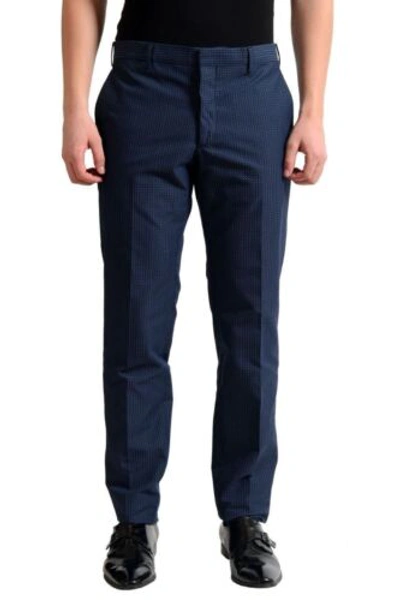 Pre-owned Prada Men's Dark Blue Flat Front Dress Pants Size 28 30 32 34 36