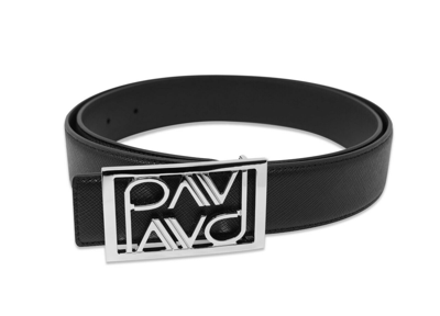 Pre-owned Pavi Italy Black Men´s Belt 660612