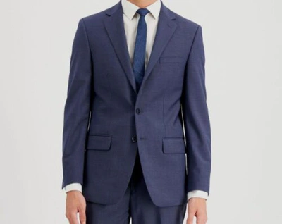 Pre-owned Calvin Klein $460  42r Mens Slim X Fit Blue Wool Sport Coat Blazer Suit Jacket