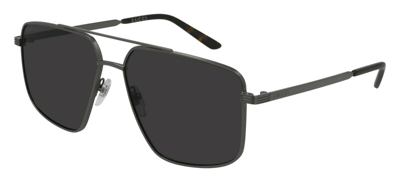 Pre-owned Gucci Gg0941s Ruthenium/grey (001) Sunglasses In Gray