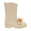 Jw Anderson Women's Chain-embellished Rubber Boots In Light Beige