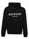 Balmain Cotton Sweatshirt In Black