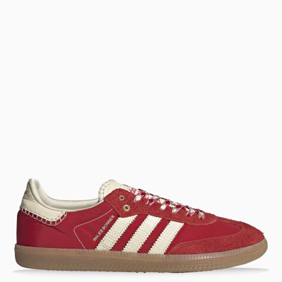 Adidas Statement Wales Bonner Samba Shoes Scarlet/cream In Red