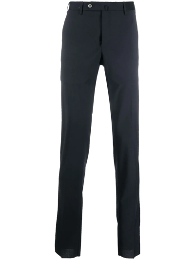 Pt Torino Pressed-crease Tailored Trousers In Blue