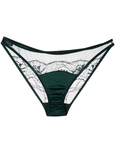 Fleur Of England Ela Lace Thong In Green