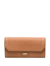 Lancel Pebbled-leather Purse In Neutrals
