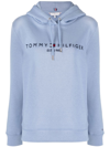 TOMMY HILFIGER LOGO-EMBROIDERED HOODIE