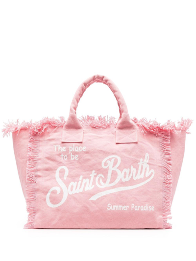 Mc2 Saint Barth Vanity Logo印花托特包 In Pink