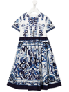 DOLCE & GABBANA MAJOLICA-PRINT COTTON DRESS