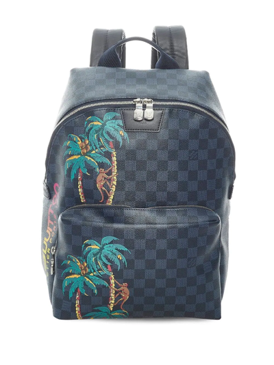 Pre-owned Louis Vuitton 2018  Apollo Jungle Backpack In Blue