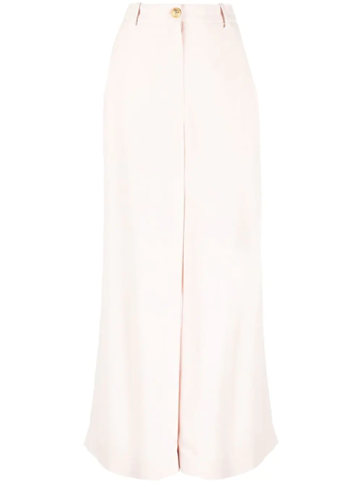 Balmain Wide-leg High-waist Trousers In Pink