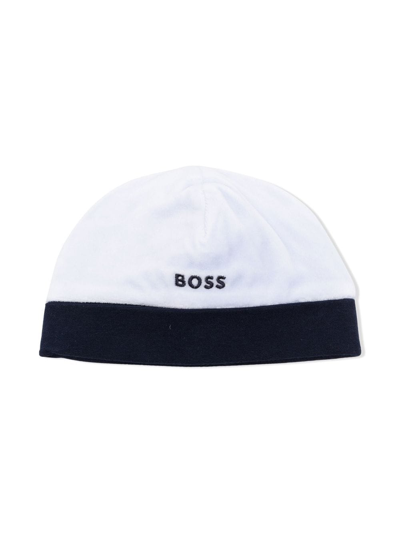 Bosswear Babies' Embroidered-logo Beanie In Blue