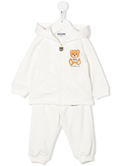 Moschino Babies' Teddy Bear-print Tracksuit Set In White
