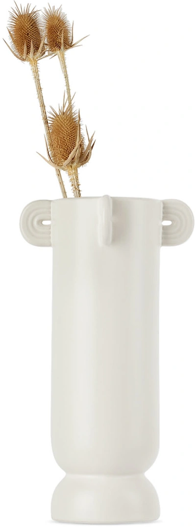 Ferm Living White Calli Vase In Off-white