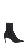 Stuart Weitzman Black Ankle Boots With Stiletto Heel And Zip Closure On The Side In Suede Woman In Black