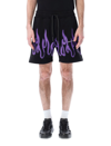 Vision Of Super Flame-print Drawstring Swim Shorts In Black