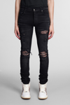 Amiri Ripped Skinny Jeans In Black