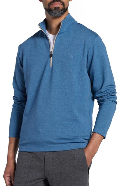 Pinoporte Domenico Quarter Zip Sweatshirt In Teal