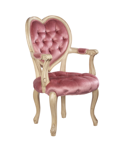 Design Toscano Sweetheart Victorian Heart-backed Armchair In Off-white