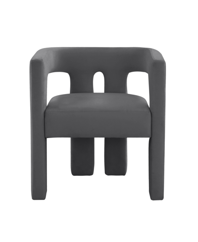 Tov Furniture Sloane Velvet Chair In Dark Gray