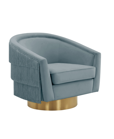 Tov Furniture Flapper Swivel Chair In Blue