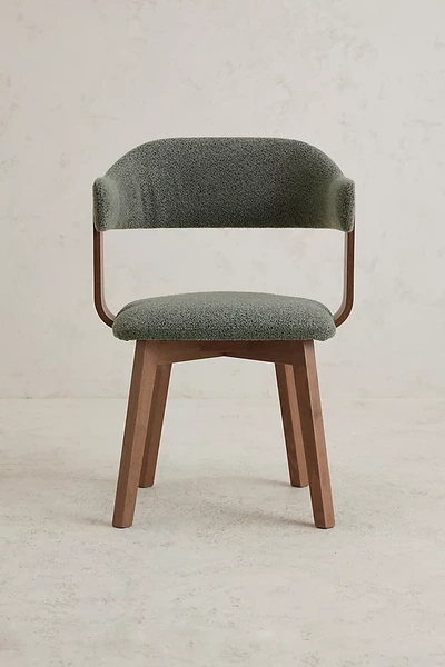Anthropologie Brooke Boucle-upholstered Fsc Beech Wood Dining Chair