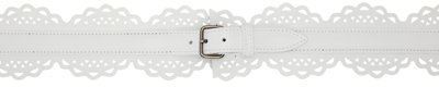 Alaïa Calfskin Bustier Buckle Belt In White