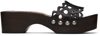 Alaïa Black Vienne Wooden Clogs In 999 Noir