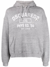 DSQUARED2 LOGO PRINT GREY HOODIE