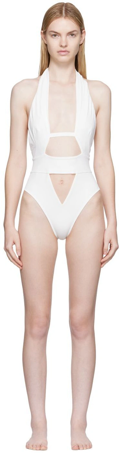 Agent Provocateur White Anja One-piece Swimsuit In 100 White