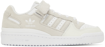 Adidas Originals Forum Low Sneakers In Beige-brown In Ftwr White/white Tin