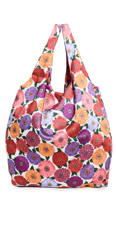 La Doublej Zinnie Floral-print Shopping Bag In Pink