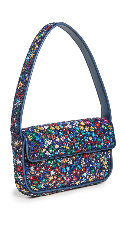 Staud Tommy Beaded Shoulder Bag In Multicolour