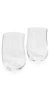 Georg Jensen Two-pack Transparent Cobra Tall Tumblers In Crystal