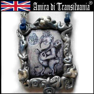 Pre-owned Amira Di Transilvania Talisman Abraxas Demon Effective Power Amulets Necklace Pendant Money Prosperity
