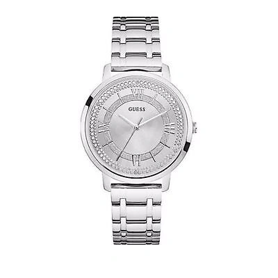Pre-owned Guess Ladies Watch Silver - Smart Gift Present Rrp £170 W0933l1 Uk Warranty