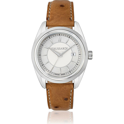Pre-owned Trussardi Women's Watch ,swiss Made, R2451103502, Glass Sapphire, Leather Strap