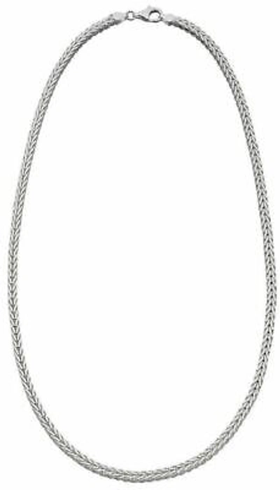 Pre-owned Beginnings Mens Heavyweight Foxtail Chain Necklace - Silver