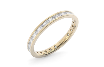 Pre-owned Earth Star Diamonds 0.75ct Baguette Cut Diamonds Full Eternity Wedding Ring In 18k Yellow Gold