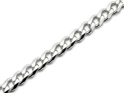 Pre-owned F. Hinds F.hinds Sterling Silver 8mm Wide Curb Chain 20" Inch Necklace Jewelry Men Gift